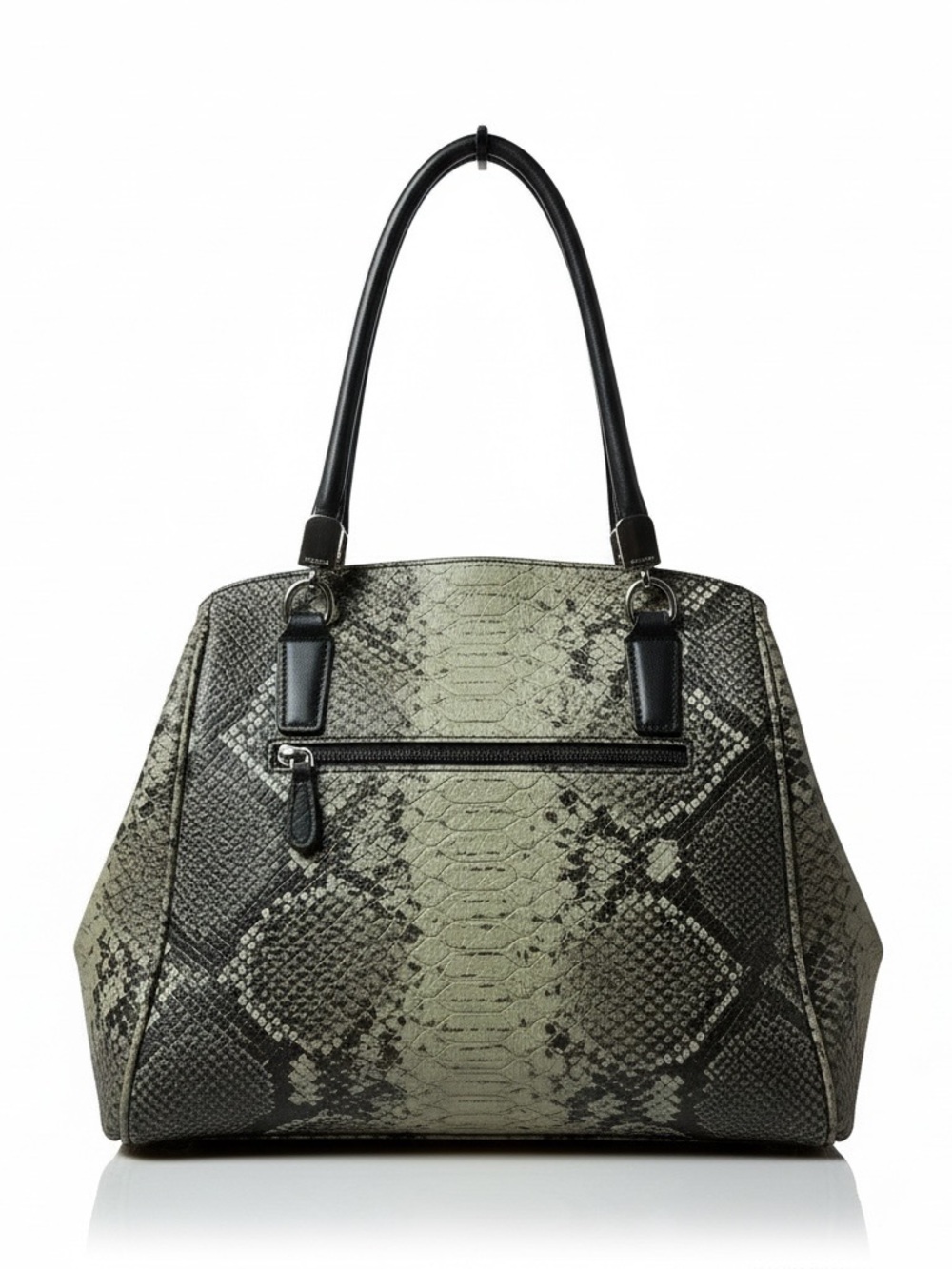 Coach Madison Kelsey Satchel – Grey/Black Snakeskin Embossed Leather - Picture 5 of 12